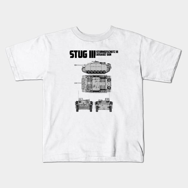 STUG III Kids T-Shirt by theanomalius_merch